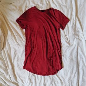 Red Cotton T-shirt Dress